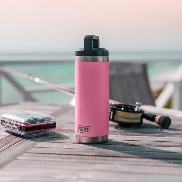YETI 46oz limited edition color Power Pink Chug Rambler with extra Straw Lid - Picture 2 of 15